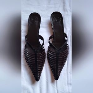 Ixos Caged Kitten Heel Shoes